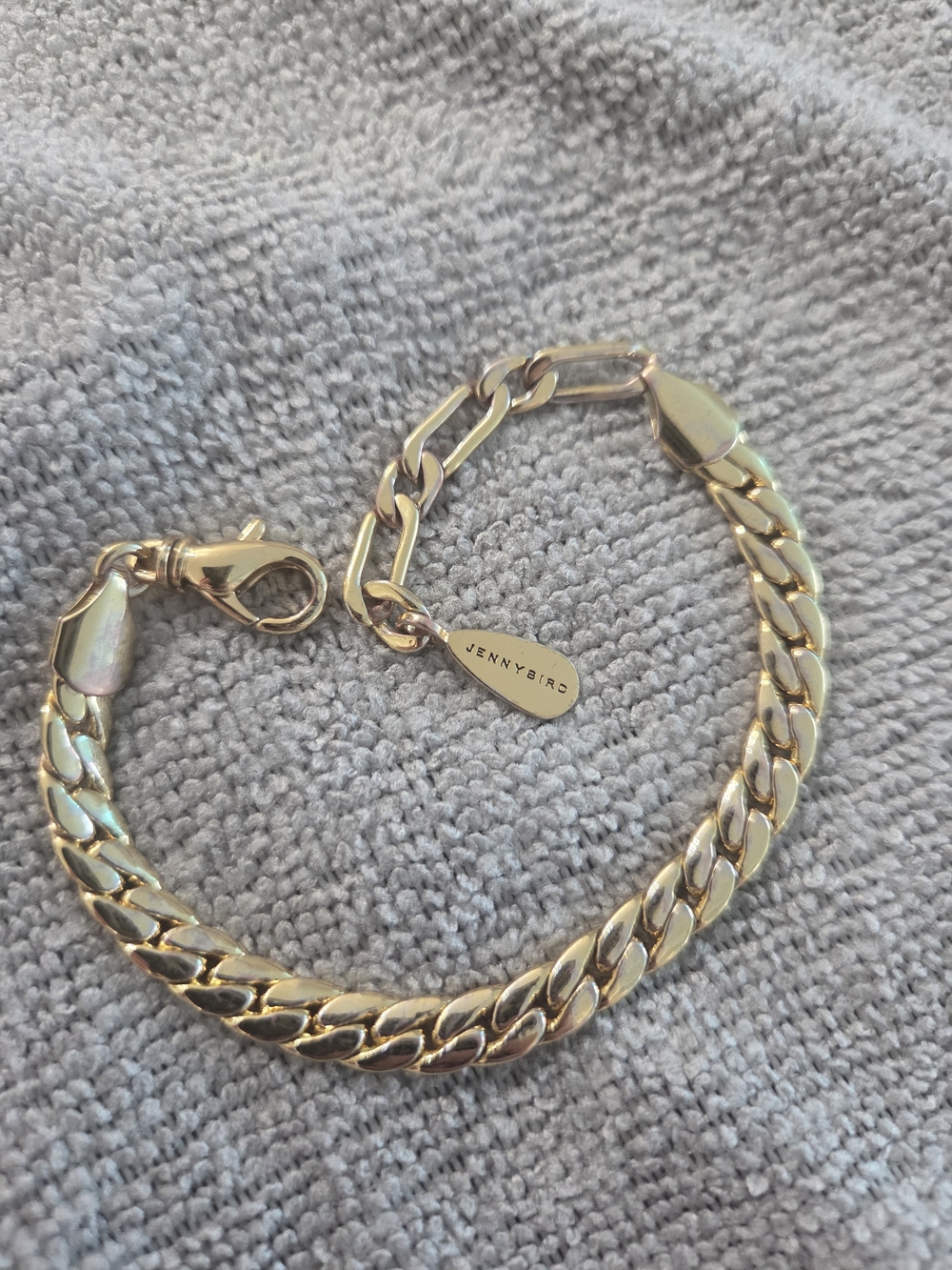 Jenny Bird Gold Men's Curb Chain Bracelet
